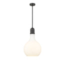 Amherst Pendant shown in the Matte Black finish with a Matte White shade