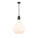 Amherst Pendant shown in the Matte Black finish with a Matte White shade