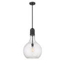 Amherst Pendant shown in the Matte Black finish with a Seedy shade