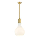 Amherst Mini Pendant shown in the Satin Gold finish with a Matte White shade