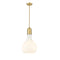 Amherst Mini Pendant shown in the Satin Gold finish with a Matte White shade