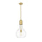 Amherst Mini Pendant shown in the Satin Gold finish with a Clear shade