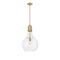 Amherst Pendant shown in the Satin Gold finish with a Clear shade