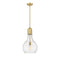 Amherst Mini Pendant shown in the Satin Gold finish with a Seedy shade