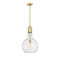 Amherst Pendant shown in the Satin Gold finish with a Seedy shade