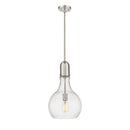 Amherst Mini Pendant shown in the Brushed Satin Nickel finish with a Seedy shade