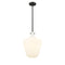 Lowell Mini Pendant shown in the Matte Black finish with a Matte White shade