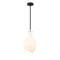 Salem Mini Pendant shown in the Matte Black finish with a Matte White shade