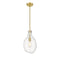 Salem Mini Pendant shown in the Satin Gold finish with a Clear shade