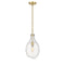 Salem Mini Pendant shown in the Satin Gold finish with a Seedy shade