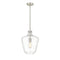 Lowell Mini Pendant shown in the Brushed Satin Nickel finish with a Clear shade