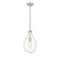 Salem Mini Pendant shown in the Brushed Satin Nickel finish with a Clear shade