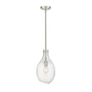 Salem Mini Pendant shown in the Brushed Satin Nickel finish with a Seedy shade