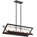 Kichler Morelle 38.5" 5 Light Linear Chandelier Black 49309BK