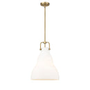 Haverhill Pendant shown in the Brushed Brass finish with a Matte White shade