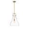 Haverhill Pendant shown in the Brushed Brass finish with a Clear shade