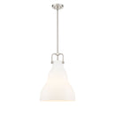 Haverhill Pendant shown in the Brushed Satin Nickel finish with a Matte White shade