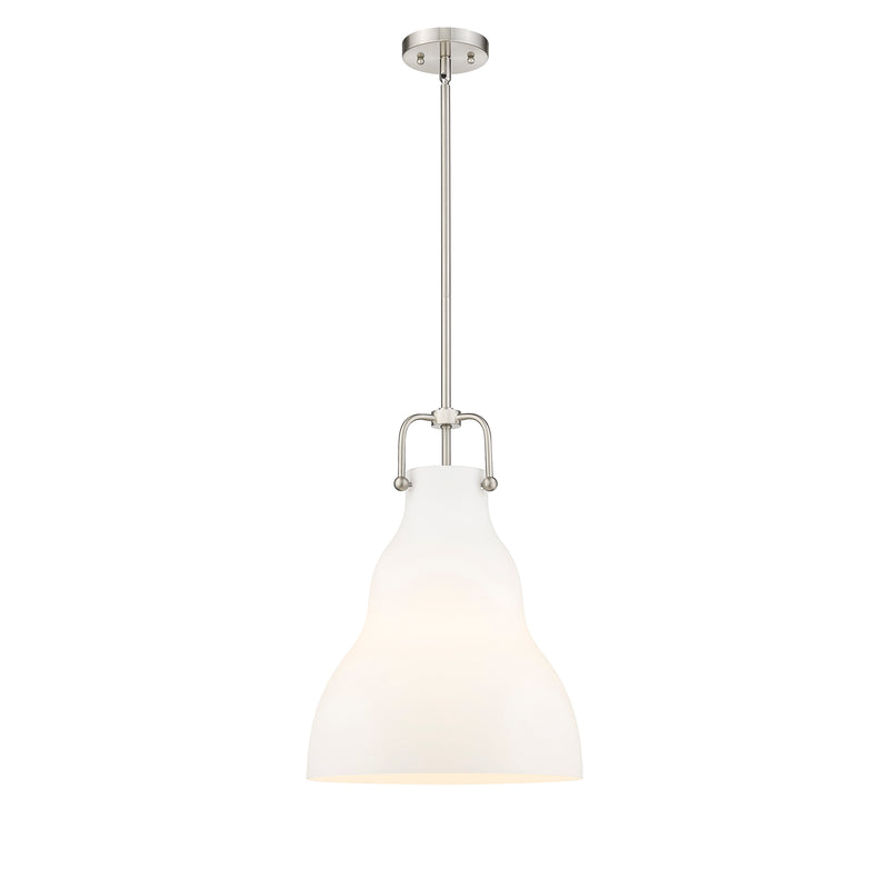 Haverhill Pendant shown in the Brushed Satin Nickel finish with a Matte White shade