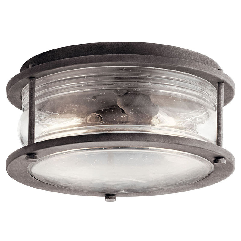 Kichler Ashland Bay 2 Light Flush Mount Weathered Zinc 49669WZC