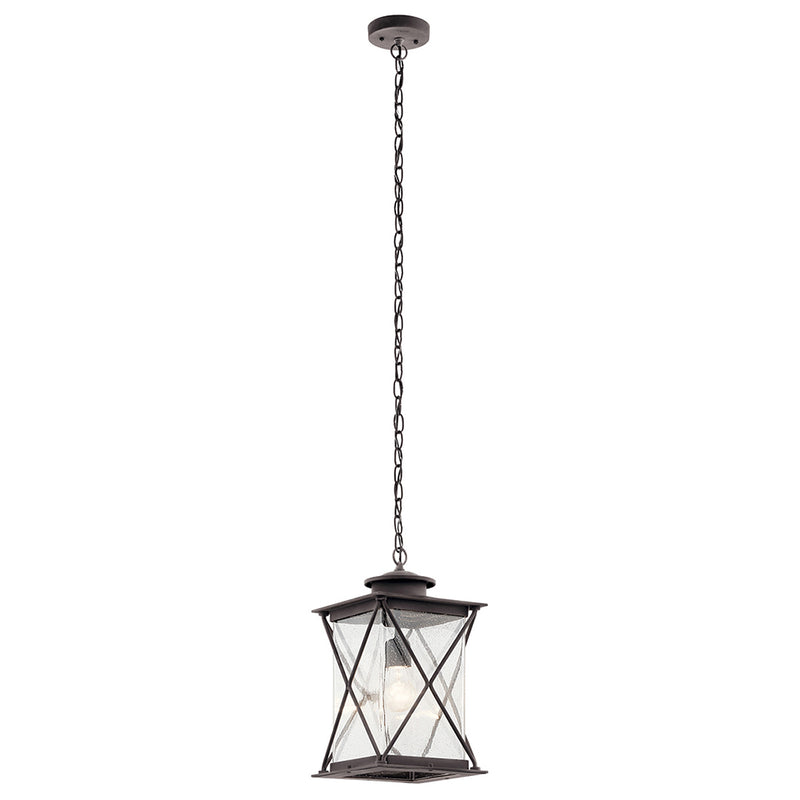 Kichler Argyle 1 Light Pendant with LED Bulb Weathered Zinc 49747WZCL18