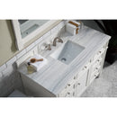 James Martin Brittany 48" Bright White Single Vanity with 3 cm Arctic Fall Solid Surface Top 650-V48-BW-3AF