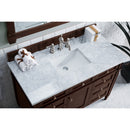 James Martin Brittany 48" Burnished Mahogany Single Vanity with 3 cm Carrara Marble Top 650-V48-BNM-3CAR