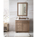 James Martin Bristol 36" Single Vanity Whitewashed Walnut with 3 cm Arctic Fall Solid Surface Top 157-V36-WW-3AF