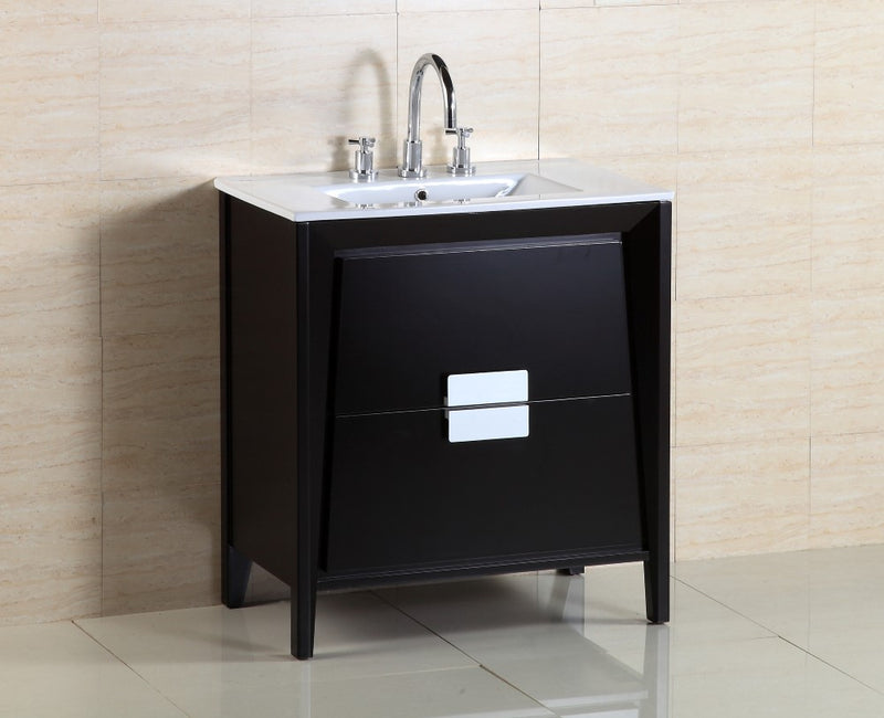 Bellaterra 3O Inch Single Sink Vanity 500410-ES-WH-30