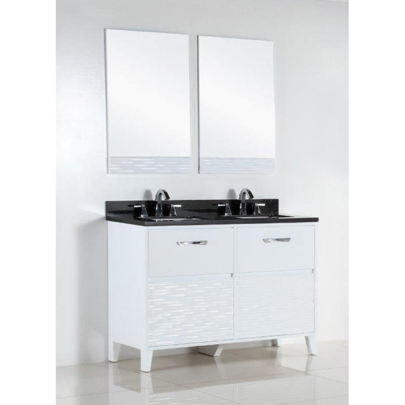 Bellaterra 48" Double Sink Vanity With Black Galaxy Top 500709-48D-BG