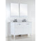 Bellaterra 48" Double Sink Vanity With White Carrara Top 500709-48D-WC