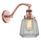 Chatham Sconce shown in the Antique Copper finish with a Clear shade