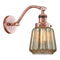 Chatham Sconce shown in the Antique Copper finish with a Mercury shade