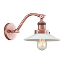 Halophane Sconce shown in the Antique Copper finish with a Matte White Halophane shade