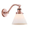 Cone Sconce shown in the Antique Copper finish with a Matte White shade