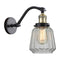 Chatham Sconce shown in the Black Antique Brass finish with a Clear shade