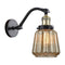 Chatham Sconce shown in the Black Antique Brass finish with a Mercury shade