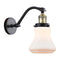 Bellmont Sconce shown in the Black Antique Brass finish with a Matte White shade