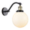 Beacon Sconce shown in the Black Antique Brass finish with a Matte White shade