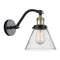 Cone Sconce shown in the Black Antique Brass finish with a Seedy shade