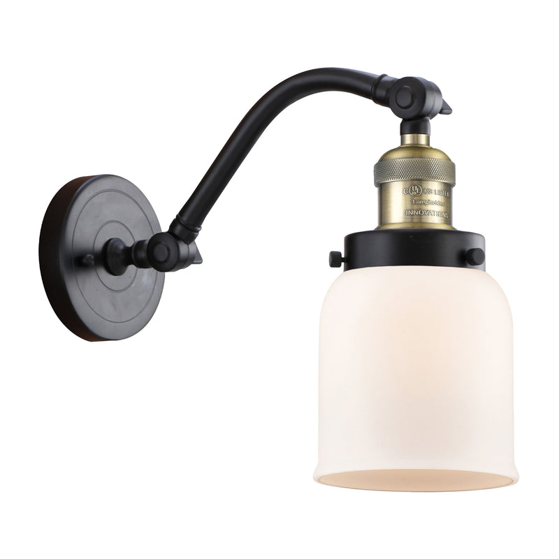 Bell Sconce shown in the Black Antique Brass finish with a Matte White shade