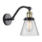 Cone Sconce shown in the Black Antique Brass finish with a Clear shade