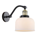 Bell Sconce shown in the Black Antique Brass finish with a Matte White shade