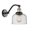 Bell Sconce shown in the Black Antique Brass finish with a Seedy shade