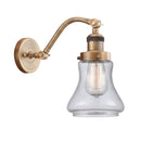 Bellmont Sconce shown in the Brushed Brass finish with a Seedy shade