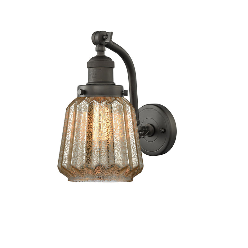 Chatham Sconce shown in the Oil Rubbed Bronze finish with a Mercury shade