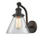 Cone Sconce shown in the Oil Rubbed Bronze finish with a Clear shade