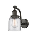 Innovations Lighting Small Bell 1-100 watt 5 inch Oil Rubbed Bronze Sconce with Clear glass and Solid Brass 180 Degree Adjustable Swivels 5151WOBG52