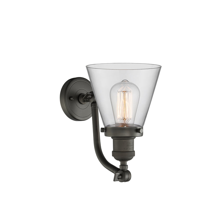 Innovations Lighting Small Cone 1 Light Sconce Part Of The Franklin Restoration Collection 515-1W-OB-G62-LED