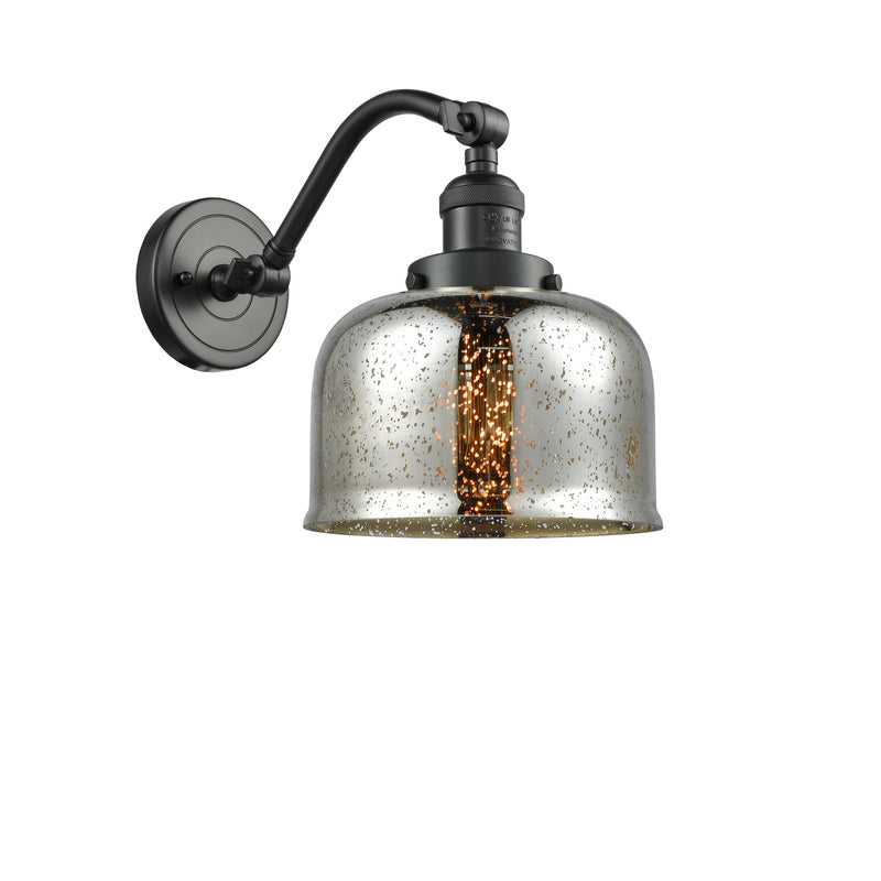 Bell Sconce shown in the Oil Rubbed Bronze finish with a Silver Plated Mercury shade