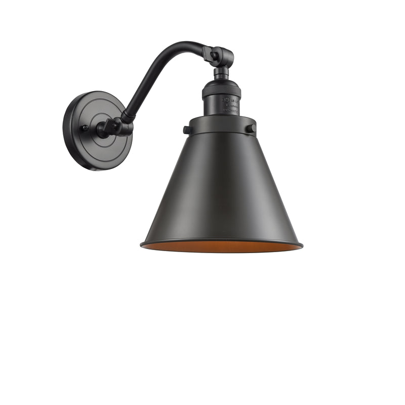 Appalachian Sconce shown in the Oil Rubbed Bronze finish with a Oil Rubbed Bronze shade